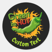 Groen is HOT Ronde Sticker (Voorkant)