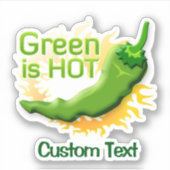 Groen is HOT Sticker (Voorkant)
