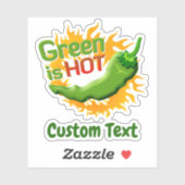 Groen is HOT Sticker (Vel)