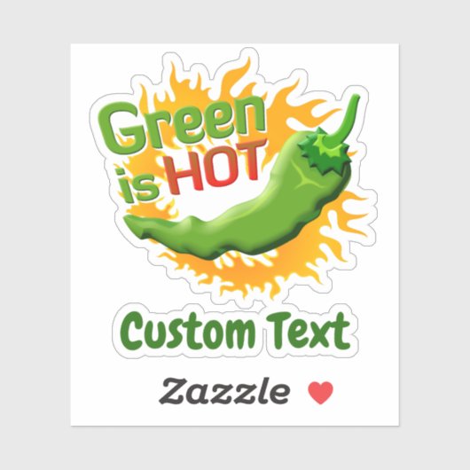 Groen is HOT Sticker (Vel)
