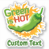 Groen is HOT Sticker (Voorkant)