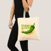 Groen is HOT Tote Bag (Voorkant (product))