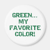 Groen is mijn favoriete kleur magneet (Voorkant)