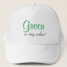 Groen Is Mijn Kleur Quote Trucker Pet