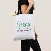 Groen is mijn kleurenofferte eenvoudig tote bag (Dichtbij)