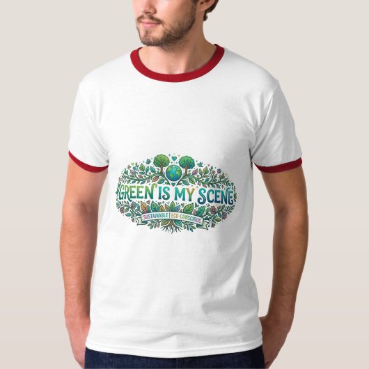 Groen is mijn scene. t-shirt (Voorkant)