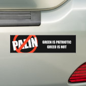 Groen is Patriottisch. Greed is niet Bumpersticker (Op auto)