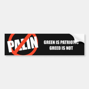 Groen is Patriottisch. Greed is niet Bumpersticker