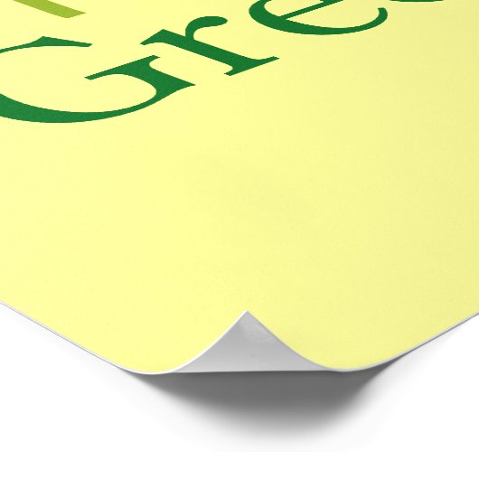 Groen is universeel poster (Hoek)