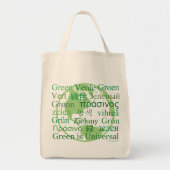 Groen is universele organische Canvas tas (Voorkant)