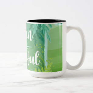 Groen is vredig tweekleurige koffiemok