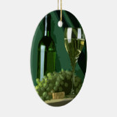 Groen is wit keramisch ornament (Rechts)