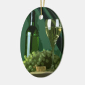 Groen is wit keramisch ornament (Links)
