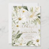 Groen is ze niet mooi 1e verjaardag bloemen kaart (Voorkant)