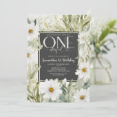 Groen is ze niet mooi 1e verjaardag bloemen kaart (Staand voorkant)