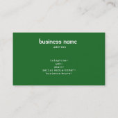 Groen islamitisch geometrisch ontwerp visitekaartje (Achterkant)
