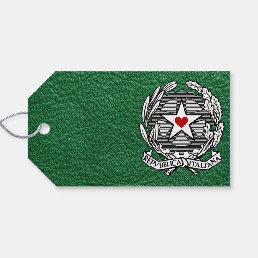 Groen Italië Bruiloft Foto Gift Labels Cadeaulabel (Achterkant Horizontaal)