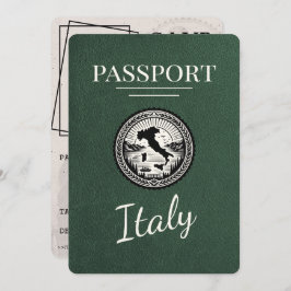 Groen Italië paspoort Save The Date