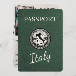 Groen Italië paspoort Save The Date