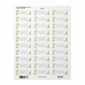 Groen Ivory Bloem Retouradreslabel Etiket (Full Sheet)