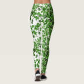 Groen Ivy Pattern op White Leggings (Achterkant)