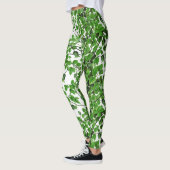 Groen Ivy Pattern op White Leggings (Links)