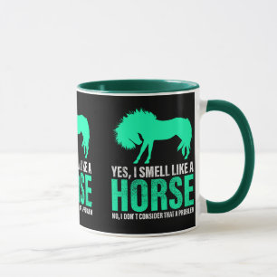 Groen Ja, ik ruik naar een paard Mok