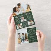 Groen jaar in Review drievoudige Kaarten (Afscheurbaar)