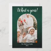 Groen Jaar in Review Multi Foto Collage Kerstmis Aankondiging (Voorkant)