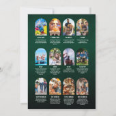 Groen Jaar in Review Multi Foto Collage Kerstmis Aankondiging (Achterkant)