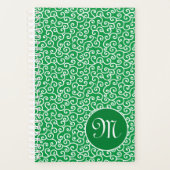 Groen Japans Karakusa Spiraal Vine Patroon Planner (Voorkant)