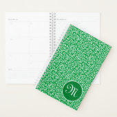 Groen Japans Karakusa Spiraal Vine Patroon Planner (Display)