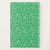Groen Japans Karakusa Spiraal Vine Patroon Planner (Achterkant)