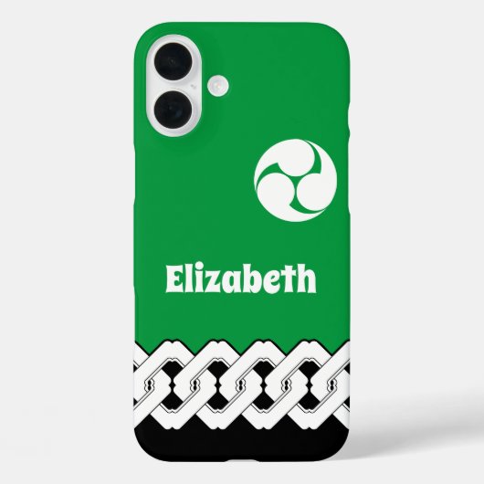 Groen Japans patroon en Spiral Pattern Case-Mate iPhone Case (Achterkant)