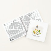Groen Jasmijn etherische oliën Bloemen Waterverf Notitieboek (Binnen)