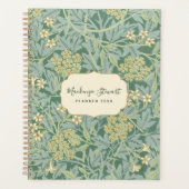 Groen Jasmin Bloemmotief 2026 Planner (Voorkant)