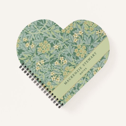 Groen Jasmin Bloemmotief Notitieboek (Voorkant)