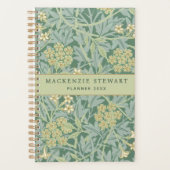 Groen Jasmin Bloempatroon 2026 Planner (Voorkant)