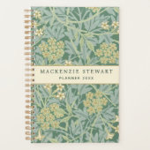 Groen Jasmin Bloempatroon 2026 Planner (Voorkant)