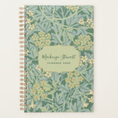Groen Jasmin Bloempatroon 2026 Planner (Voorkant)