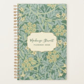 Groen Jasmin Bloempatroon 2026 Planner (Voorkant)