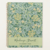 Groen Jasmin Bloempatroon 2026 Planner (Voorkant)
