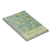 Groen Jasmin Bloempatroon Notitieboek (Rechterzijde)