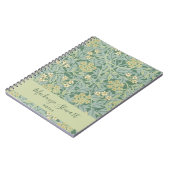 Groen Jasmin Bloempatroon Notitieboek (Linkerzijde)