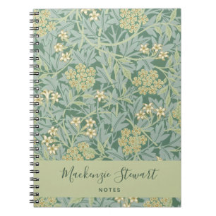 Groen Jasmin Bloempatroon Notitieboek