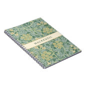 Groen Jasmin Bloempatroon Notitieboek (Rechterzijde)