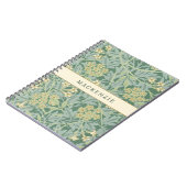 Groen Jasmin Bloempatroon Notitieboek (Linkerzijde)
