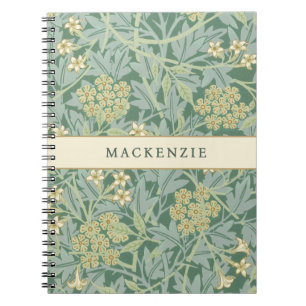 Groen Jasmin Bloempatroon Notitieboek