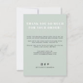 Groen je hebt een geweldige smaak dank je bedankkaart (Achterkant)