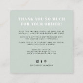 Groen je hebt een geweldige smaak dankzij je vierk vierkante visitekaartje (Achterkant)